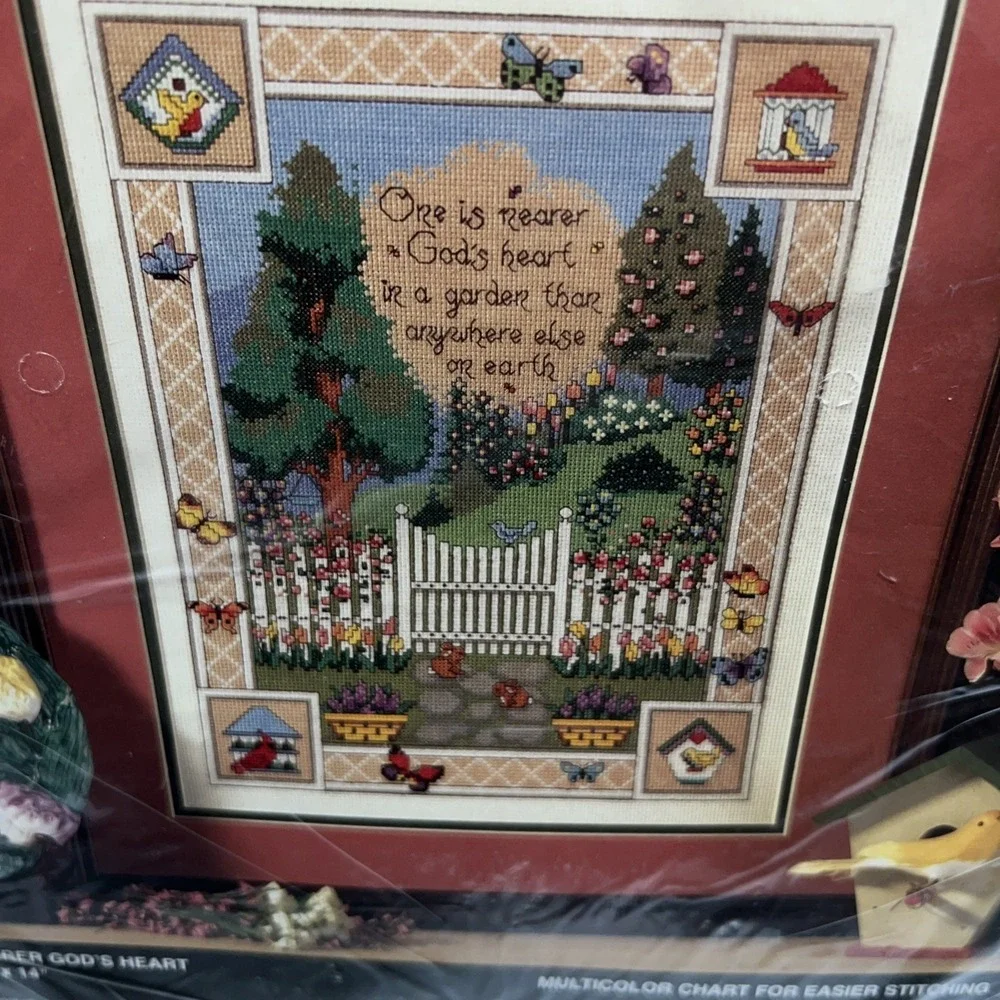 1995 Vintage Bucilla Counted Cross‎ Stitch Kit 41069 NEARER GOD'S HEART 11